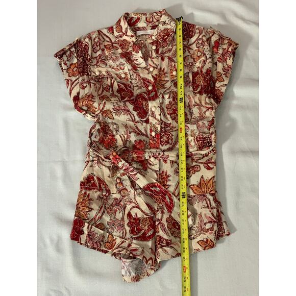 Zimmermann Vitali Roll Cuff Playsuit $595‎ size medium - Picture 8 of 8